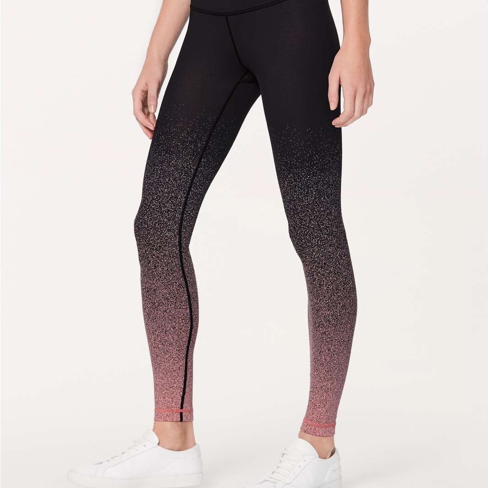 lululemon wonder under high rise tight ombré speckle leggings
